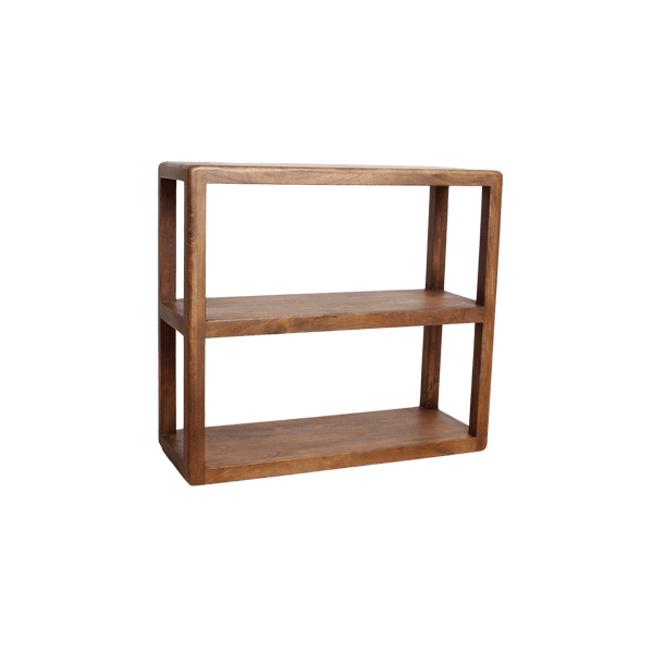 Bullnose mangohouten rek 100x38x100 cm