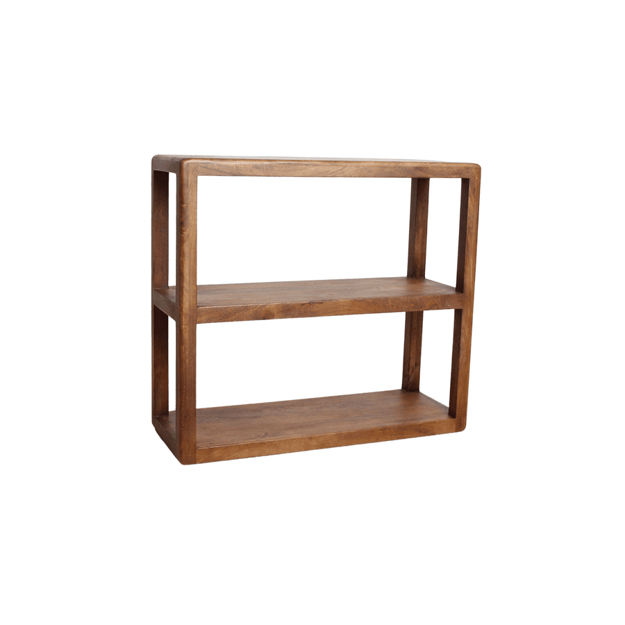 Bullnose mangohouten rek 100x38x100 cm