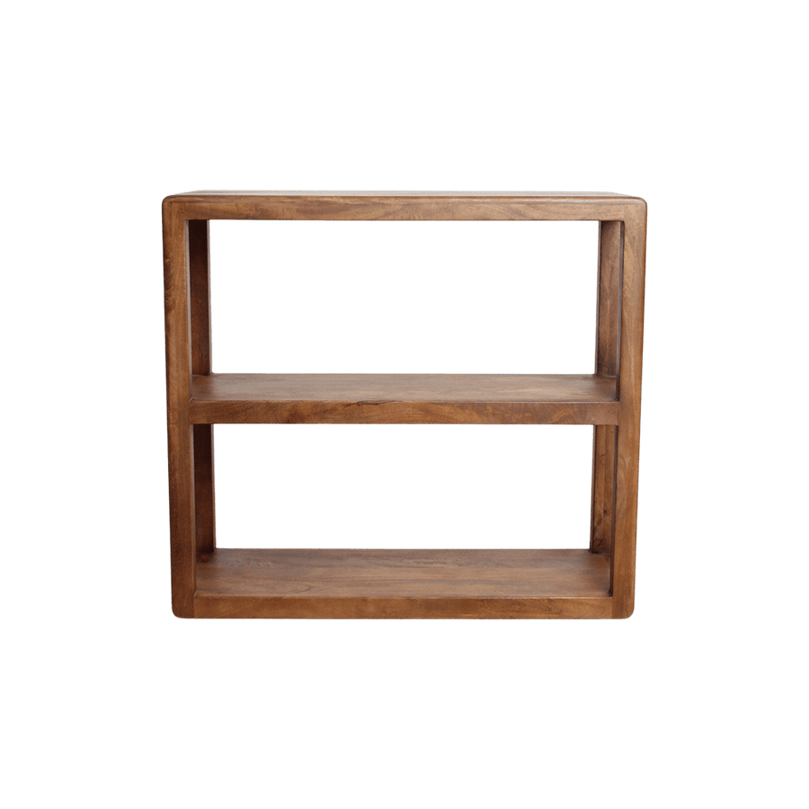 Bullnose mangohouten rek 100x38x100 cm