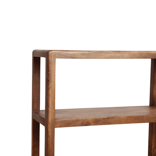 Bullnose mangohouten rek 100x38x100 cm
