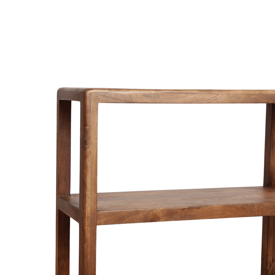 Bullnose mangohouten rek 100x38x100 cm