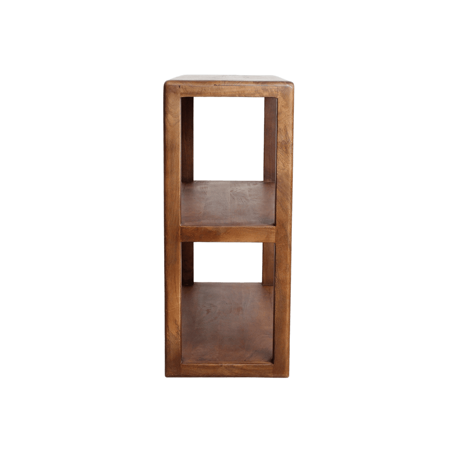 Bullnose mangohouten rek 100x38x100 cm