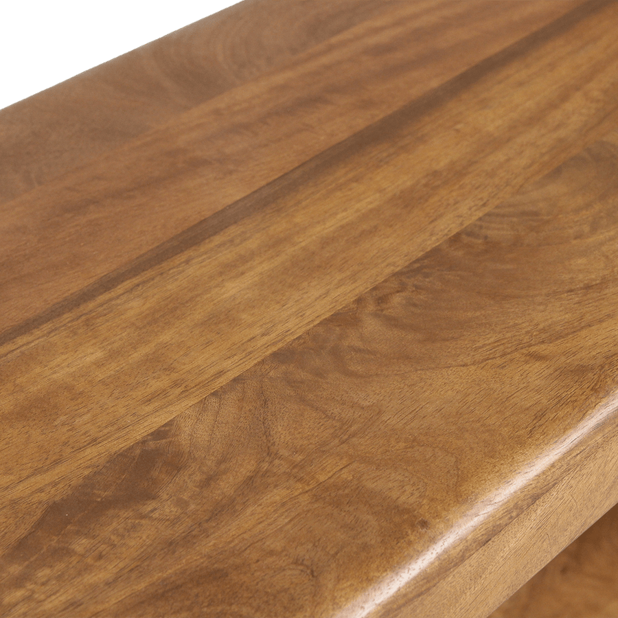 Bullnose mangohouten rek 100x38x100 cm