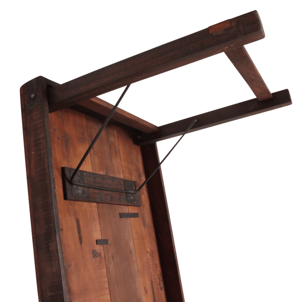 Inklapbare vintage eettafel XL Gerecycled hout 190x80x76 cm