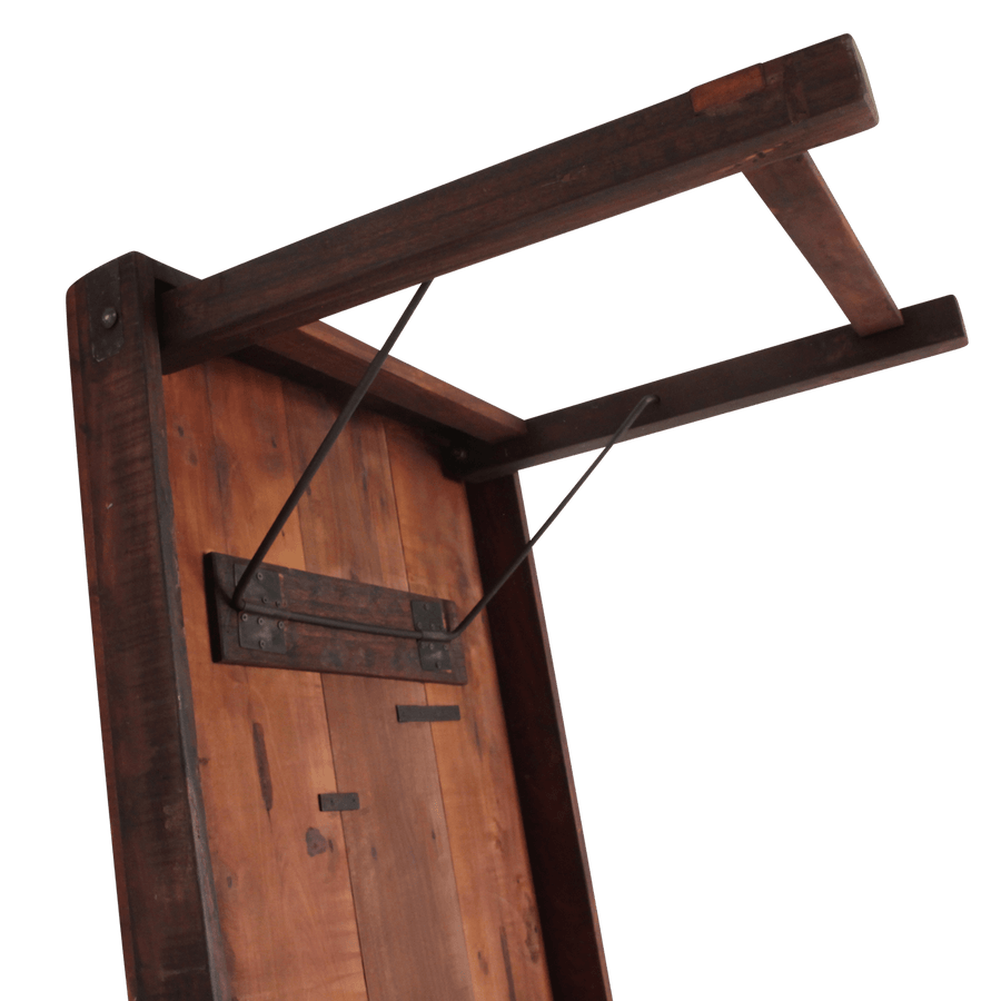 Inklapbare vintage eettafel XL Gerecycled hout 190x80x76 cm