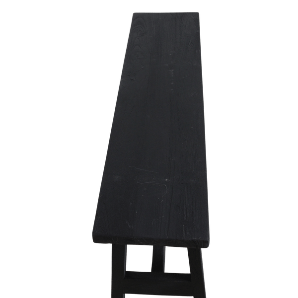 Zwarte "bus stop" bankje large 85x20x50 cm