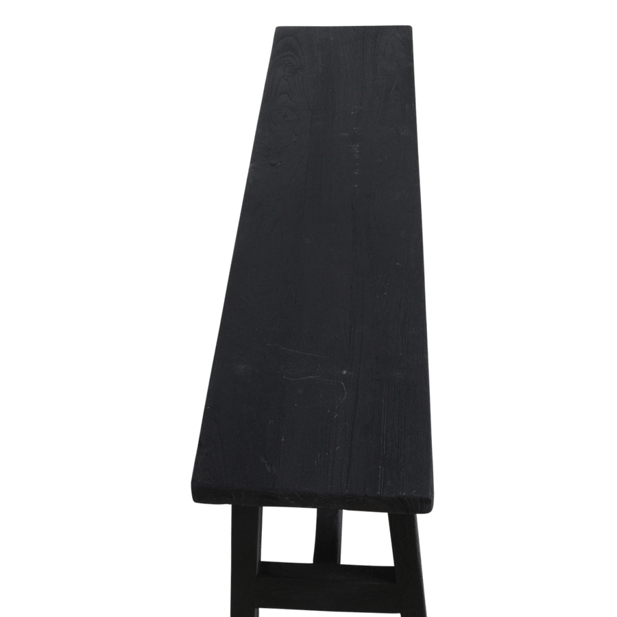 Zwarte "bus stop" bankje large 85x20x50 cm