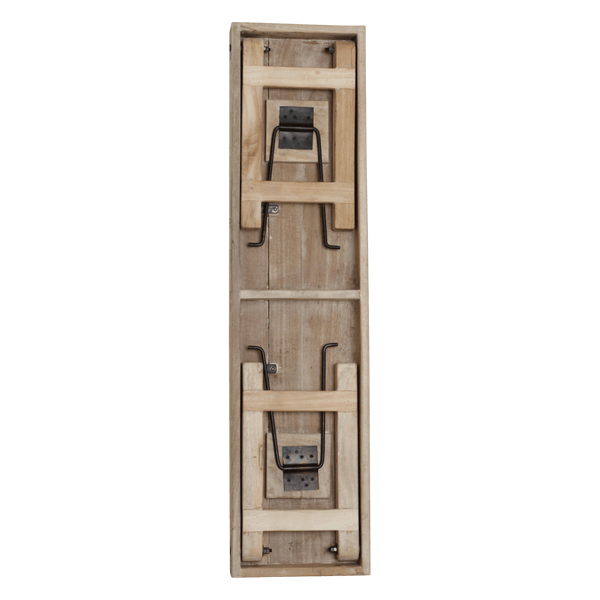Limewash inklapbare eetkamerbank FSC-gerecycled hout120 cm