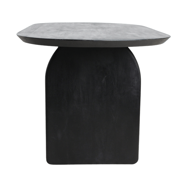 Bullnose dining table black 180 mix base