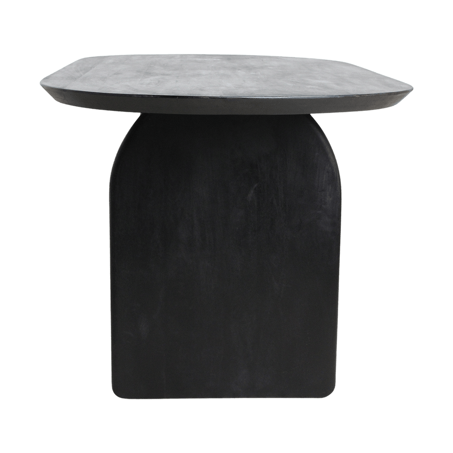 Bullnose dining table black 180 mix base