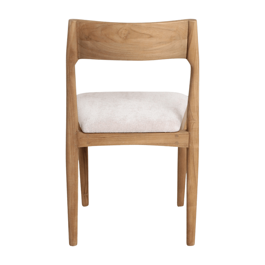 Freya teakhouten eetkamerstoel creme set van 2