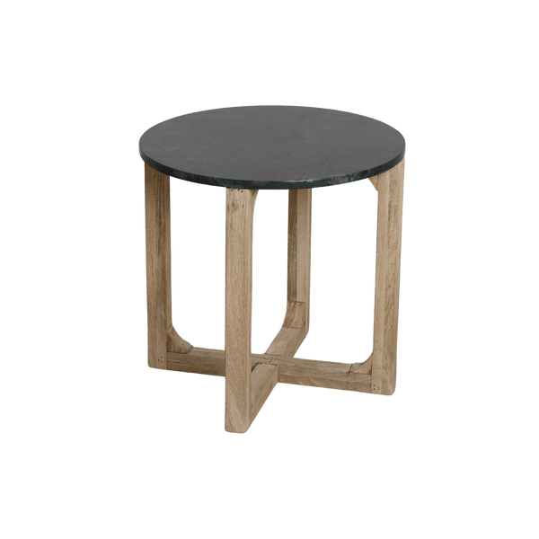 Marmeren bijzettafel rond groen