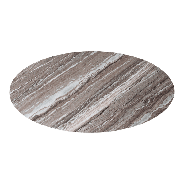 Ovale marmeren salontafel Fantasy bruin 120x60x38 cm
