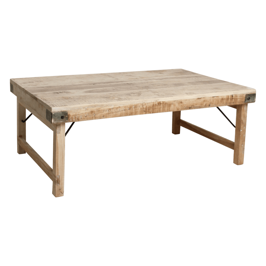 Limewash inklapbare salontafel 120x75x45 cm