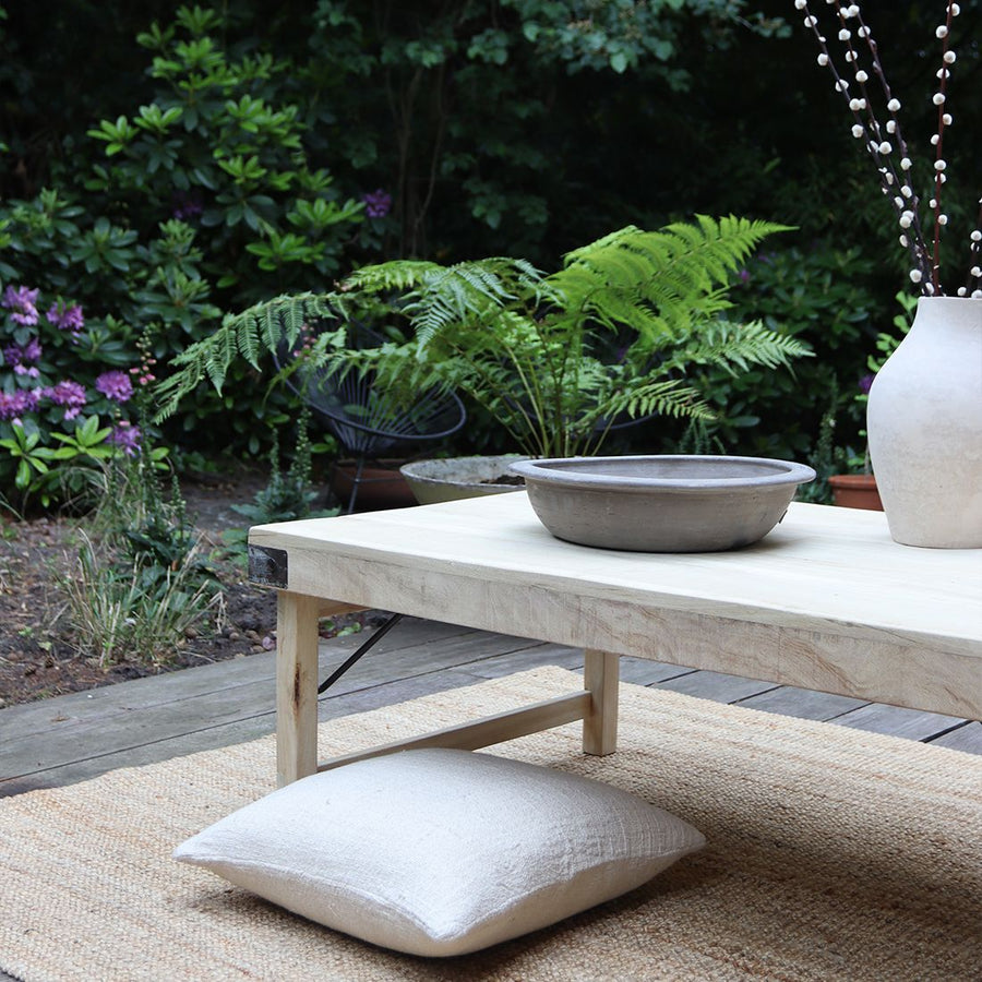 Limewash inklapbare salontafel 120x75x45 cm