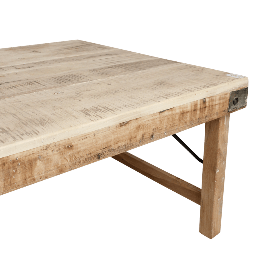 Limewash inklapbare salontafel 120x75x45 cm
