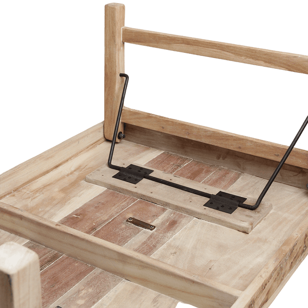 Limewash inklapbare salontafel 120x75x45 cm