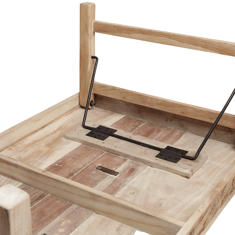 Limewash inklapbare salontafel 120x75x45 cm