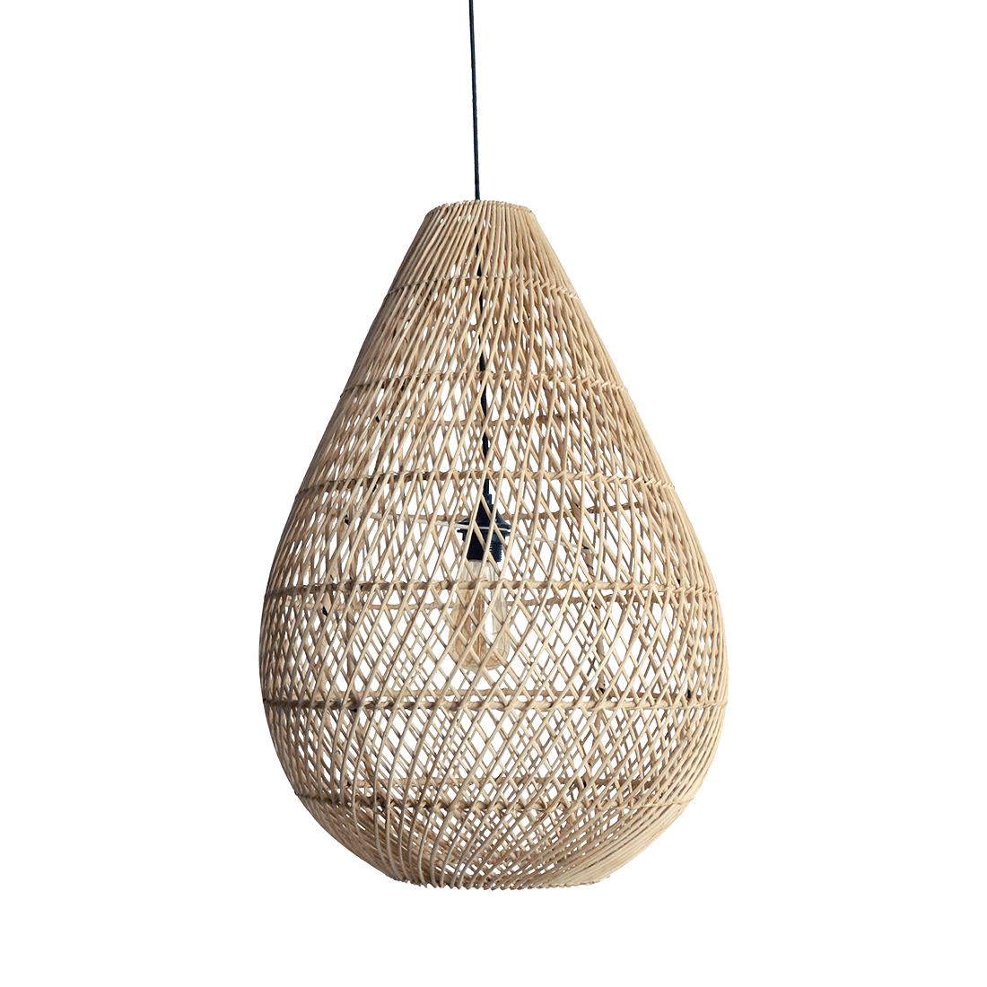 Maze druppel rotan hanglamp naturelØ 45x65 cm