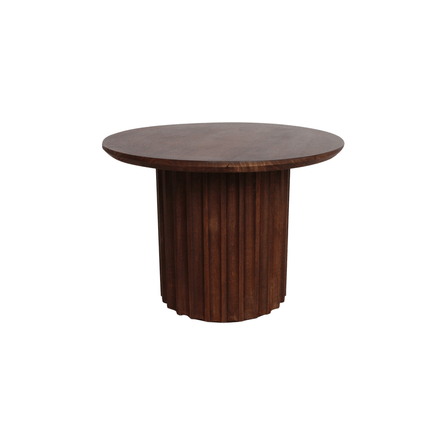 Bullnose bijzettafel reversed bruin Ø 55 cm