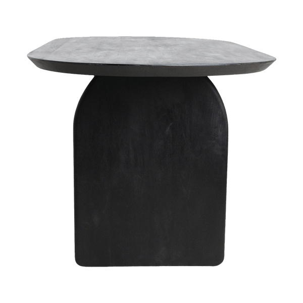 Bullnose dining table black 180 closed base