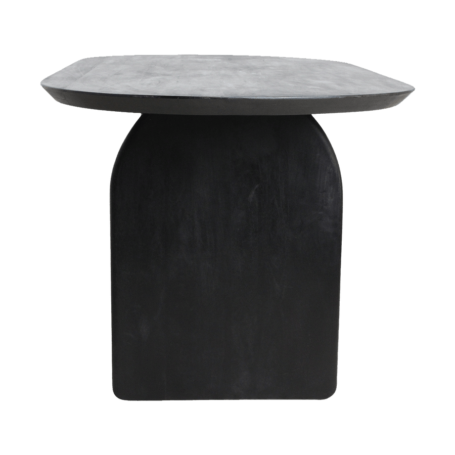 Bullnose dining table black 180 closed base
