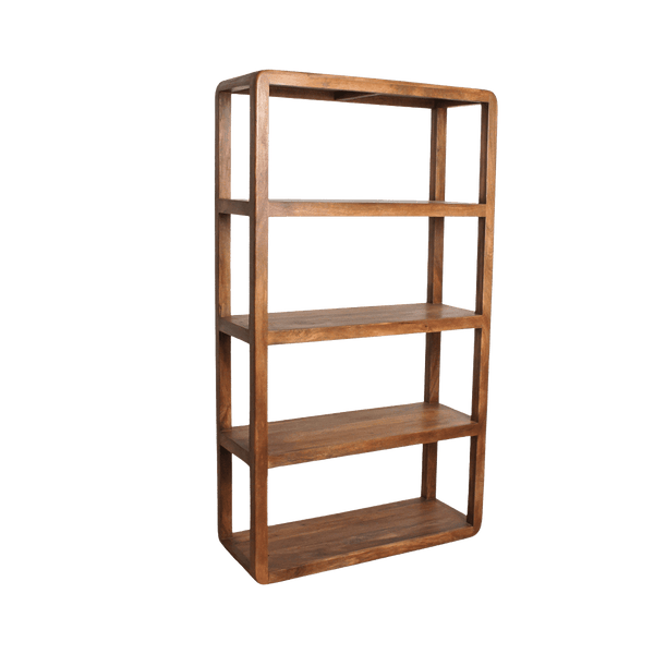 Bullnose mangohouten rek 100x38x177 cm