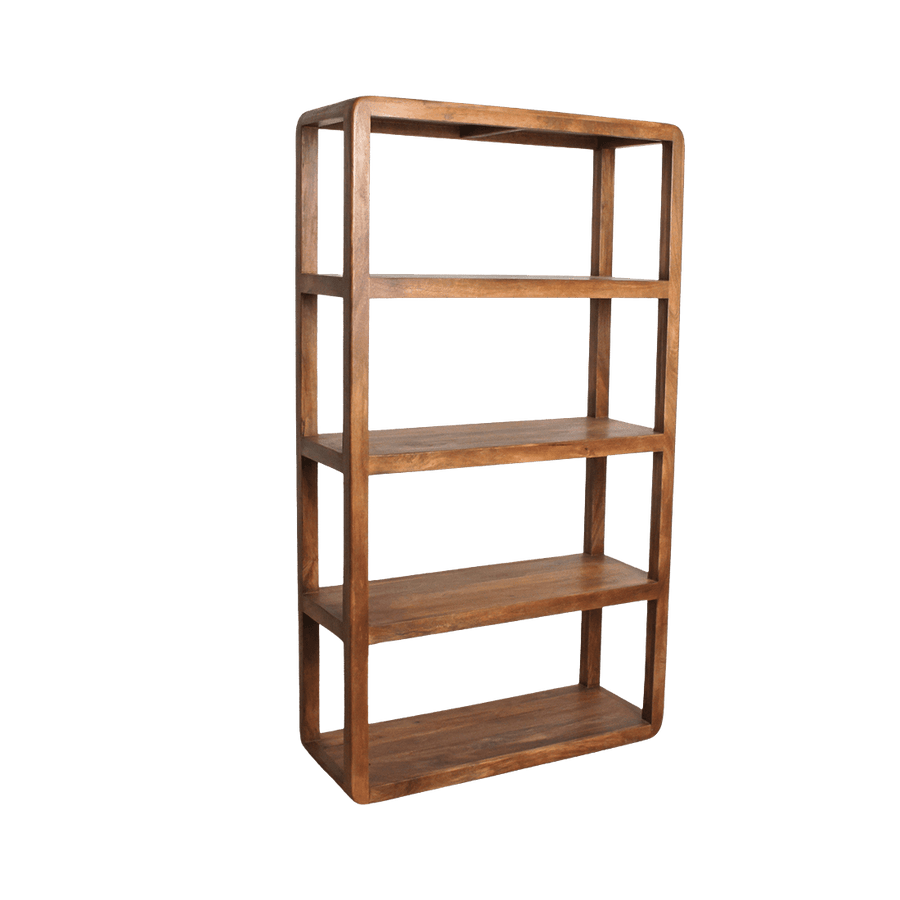 Bullnose mangohouten rek 100x38x177 cm