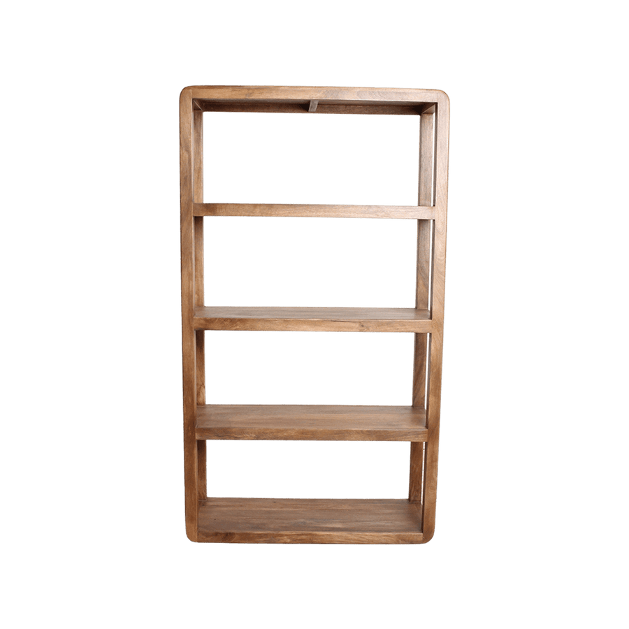 Bullnose mangohouten rek 100x38x177 cm