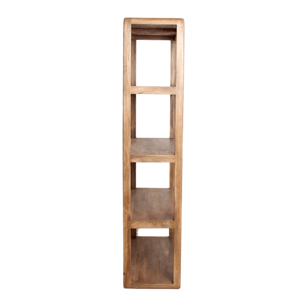 Bullnose mangohouten rek 100x38x177 cm
