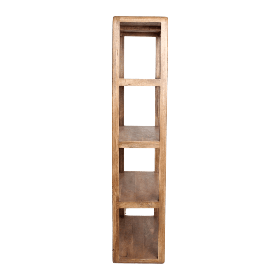 Bullnose mangohouten rek 100x38x177 cm