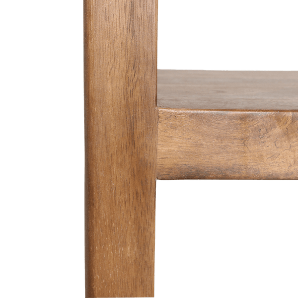 Bullnose mangohouten rek 100x38x177 cm