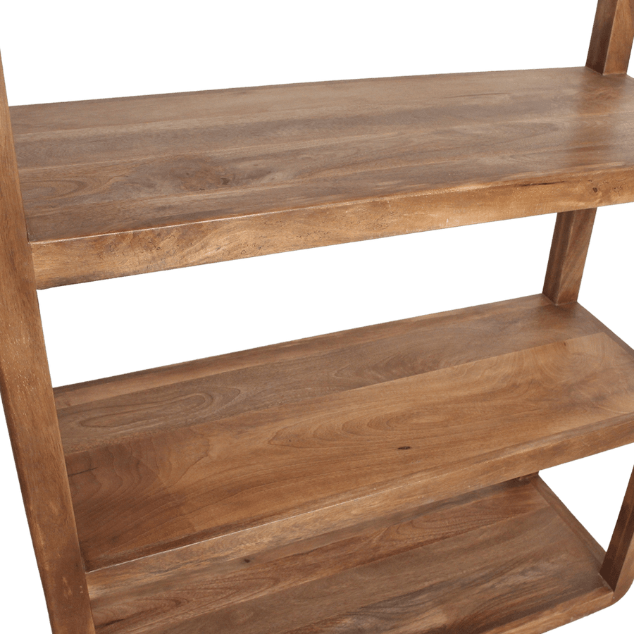 Bullnose mangohouten rek 100x38x177 cm