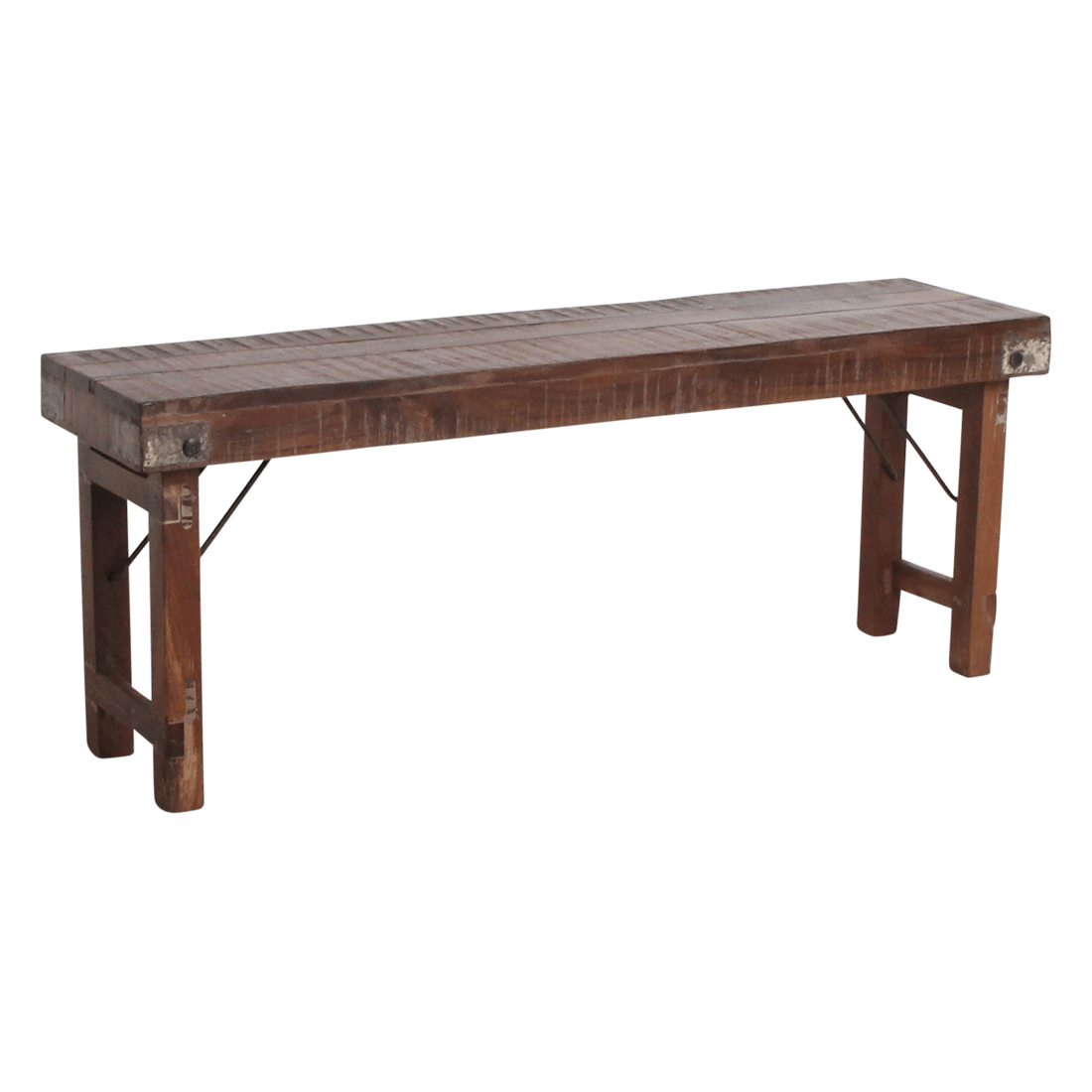 Inklapbare eetkamerbank FSC-gerecycled hout120 cm