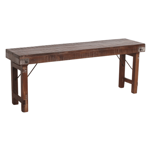 Inklapbare eetkamerbank FSC-gerecycled hout120 cm