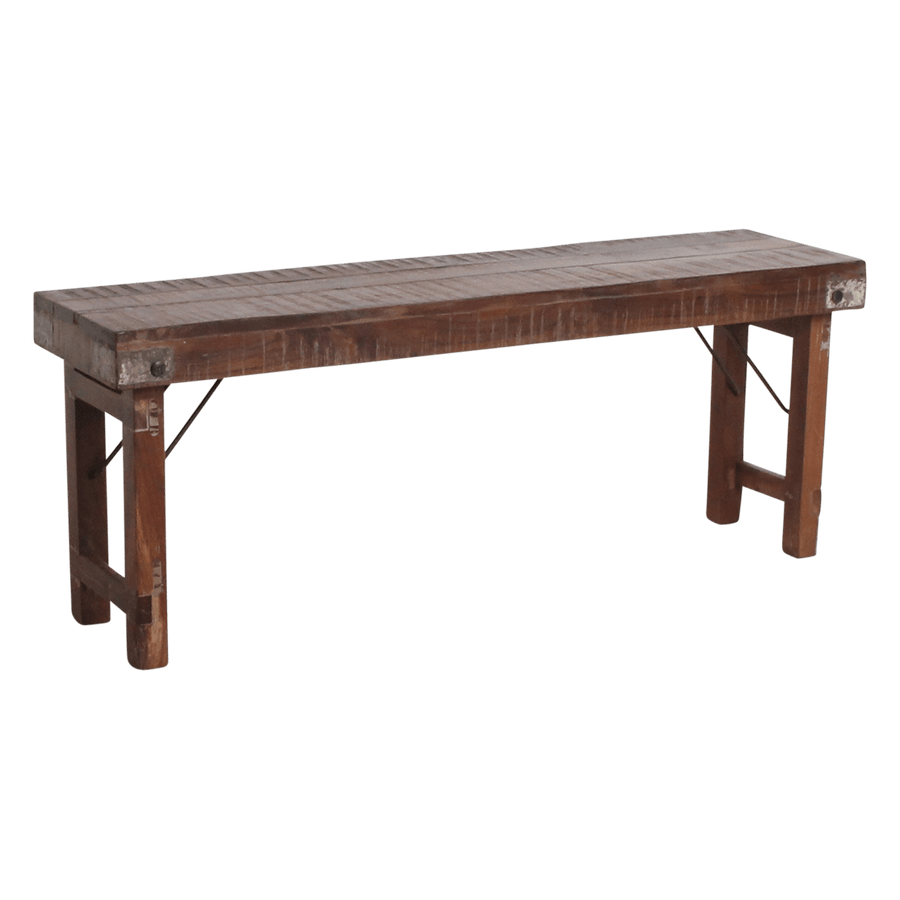 Inklapbare eetkamerbank FSC-gerecycled hout120 cm