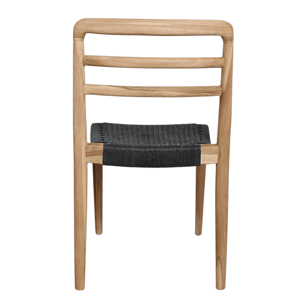 Verano teakhouten tuinstoel Zwart set van 2