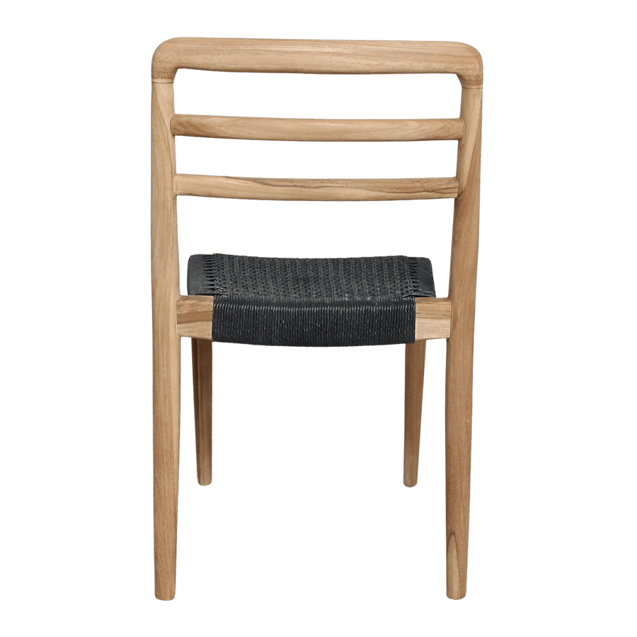 Verano teakhouten tuinstoel Zwart set van 2