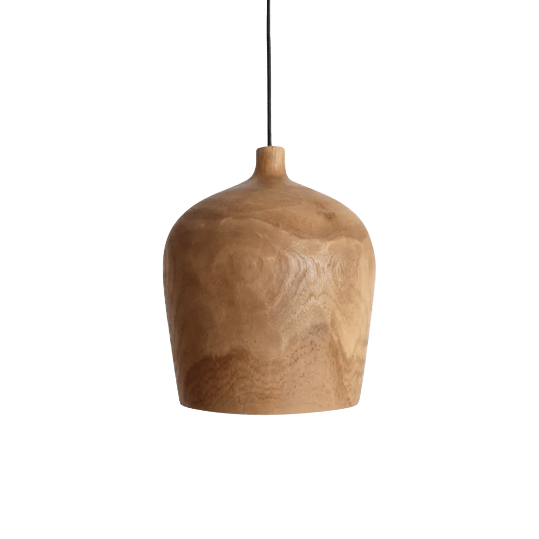 Sirocco teakhouten hanglamp Bottle Ø 25x28 cm