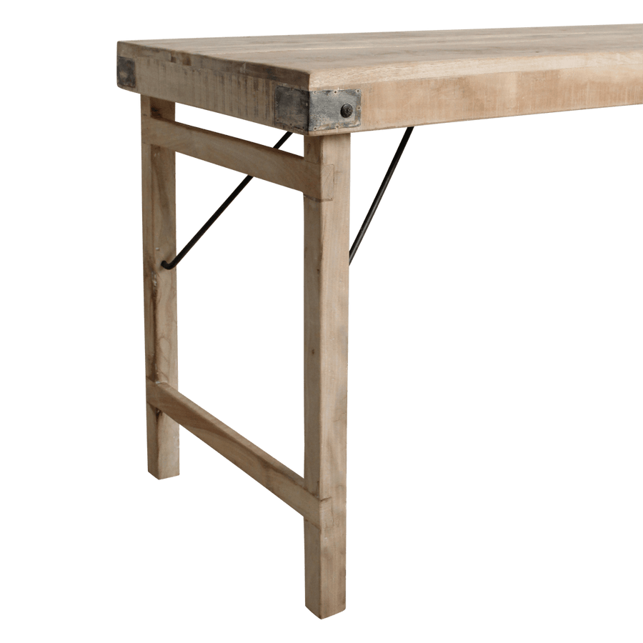 Limewash opklapbare eettafel 172x60x76 cm