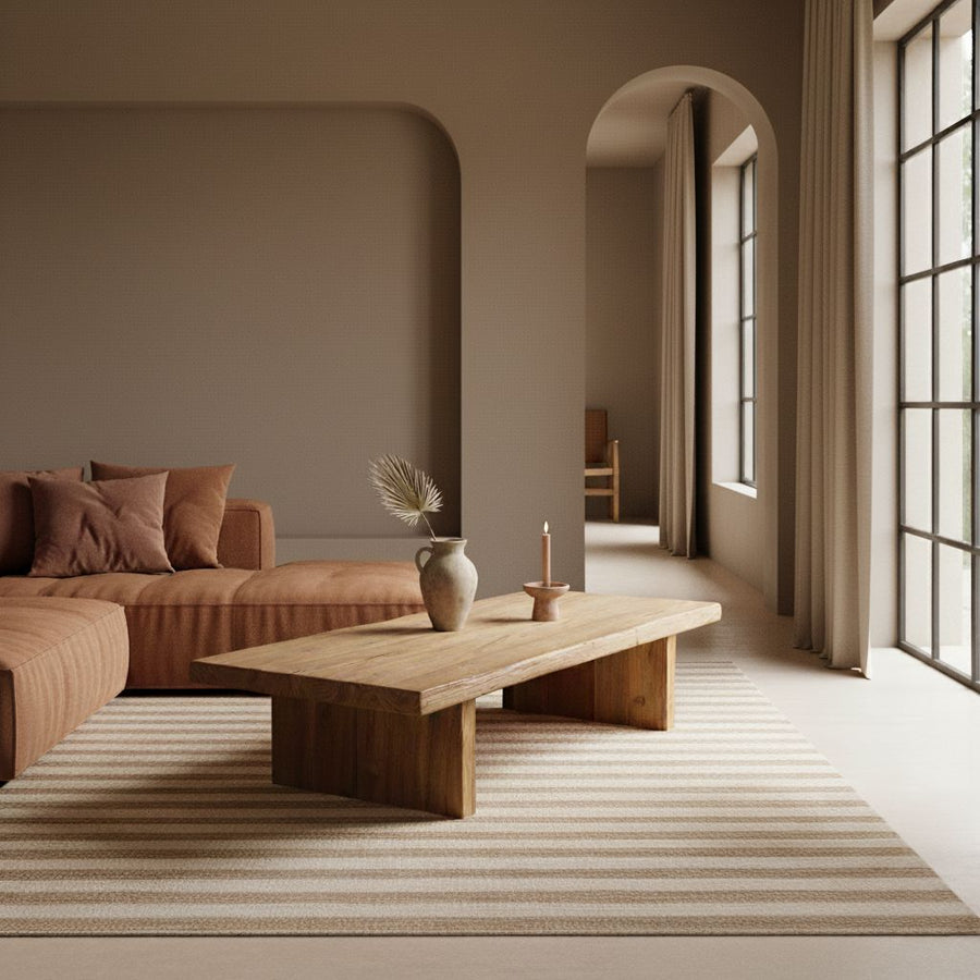 Teakhouten salontafel FSC-gerecycled 140x60x30 cm