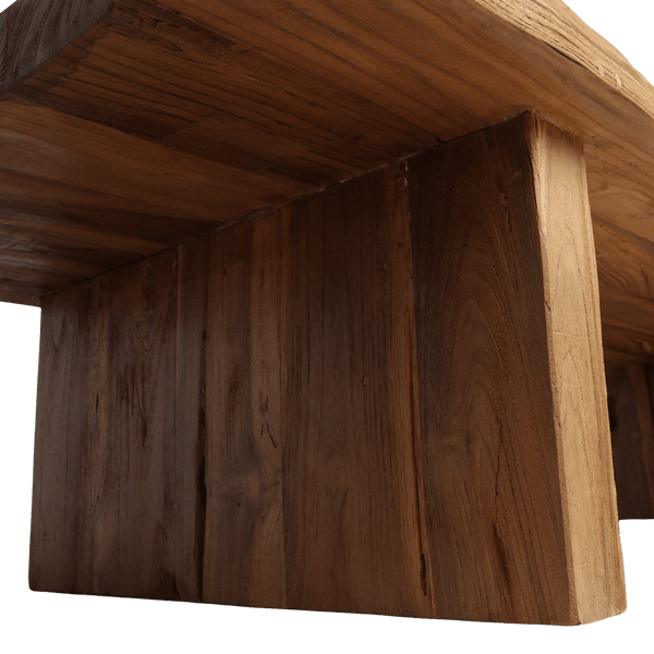 Teakhouten salontafel FSC-gerecycled 140x60x30 cm