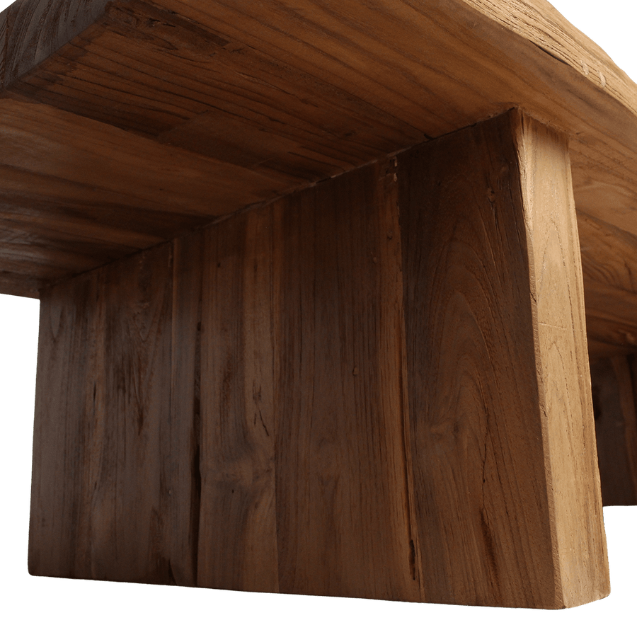 Teakhouten salontafel FSC-gerecycled 140x60x30 cm