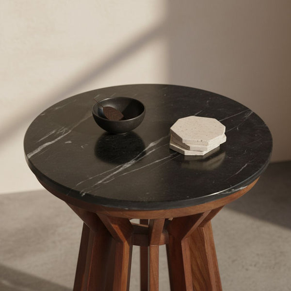 Sabah marmeren bijzettafel zwart