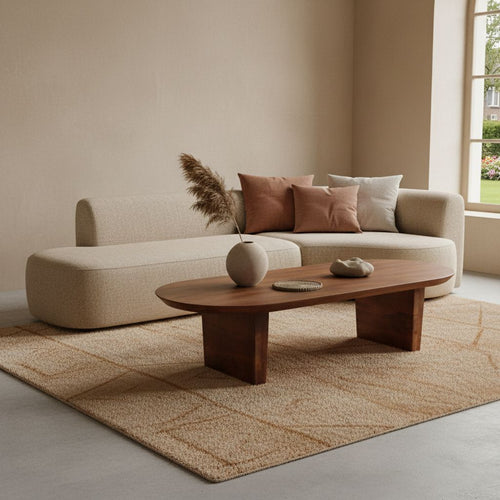 Bullnose coffee table brown
