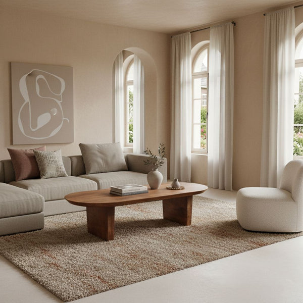 Bullnose coffee table brown