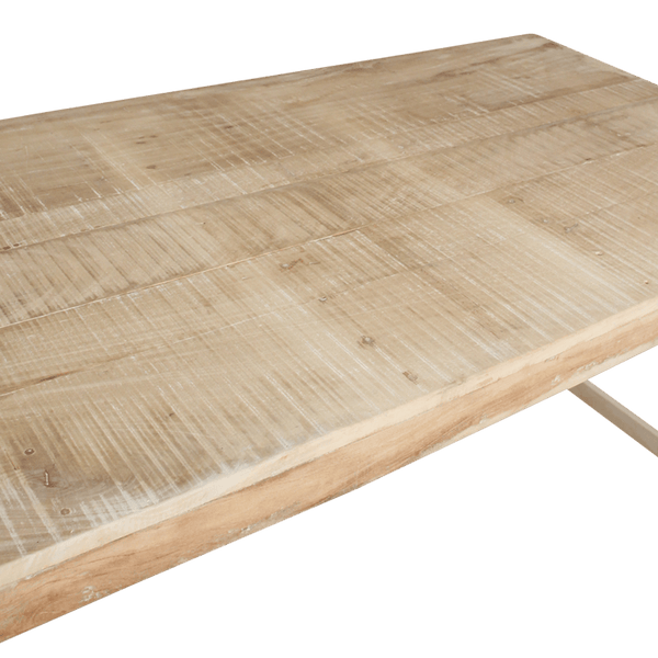 Limewash opklapbare eettafel 165x75x76 cm
