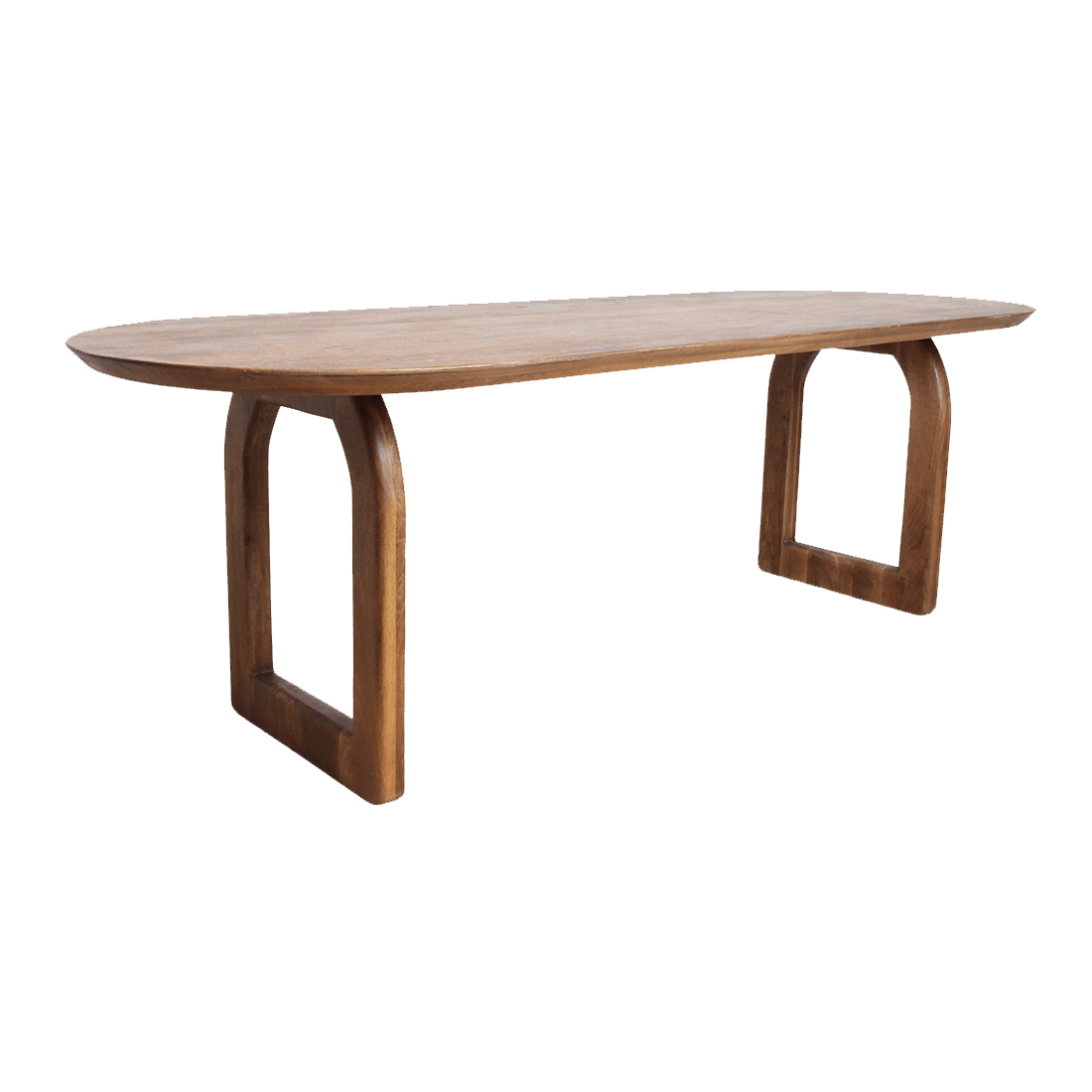 Bullnose dining table brown 240 open base