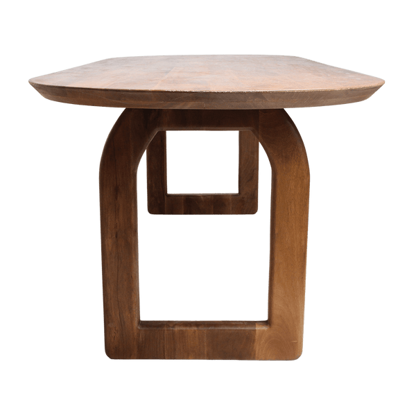 Bullnose dining table brown 240 open base