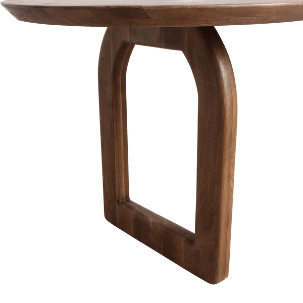 Bullnose dining table brown 240 open base
